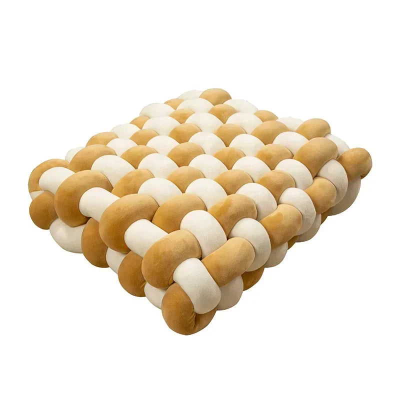 Decorative Hand-Made Knotted Square Plush Pillows - KozyTrends