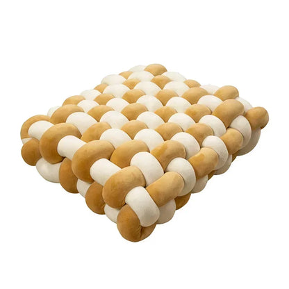 Decorative Hand-Made Knotted Square Plush Pillows - KozyTrends