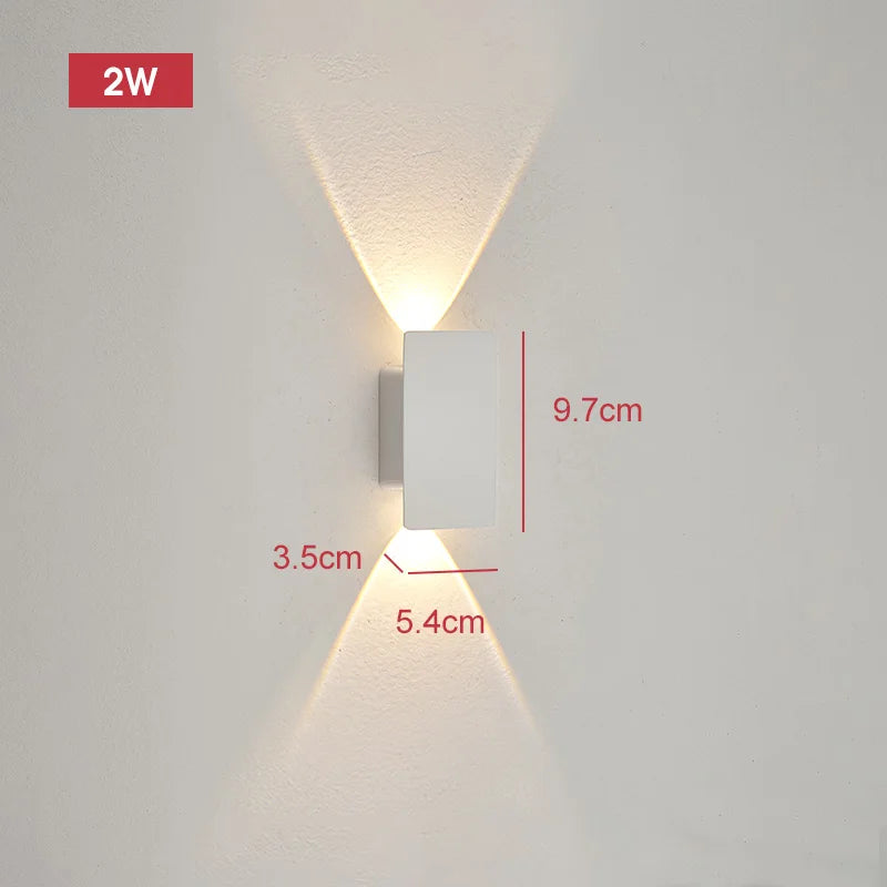 Outdoor Waterproof LED Wall Lamp - small white