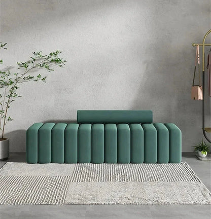 Modern Minimalist Sculptural Ottoman - Green