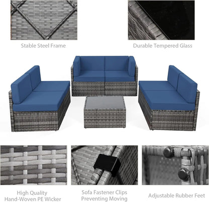 7pcs Outdoor Patio Furniture Set - KozyTrends