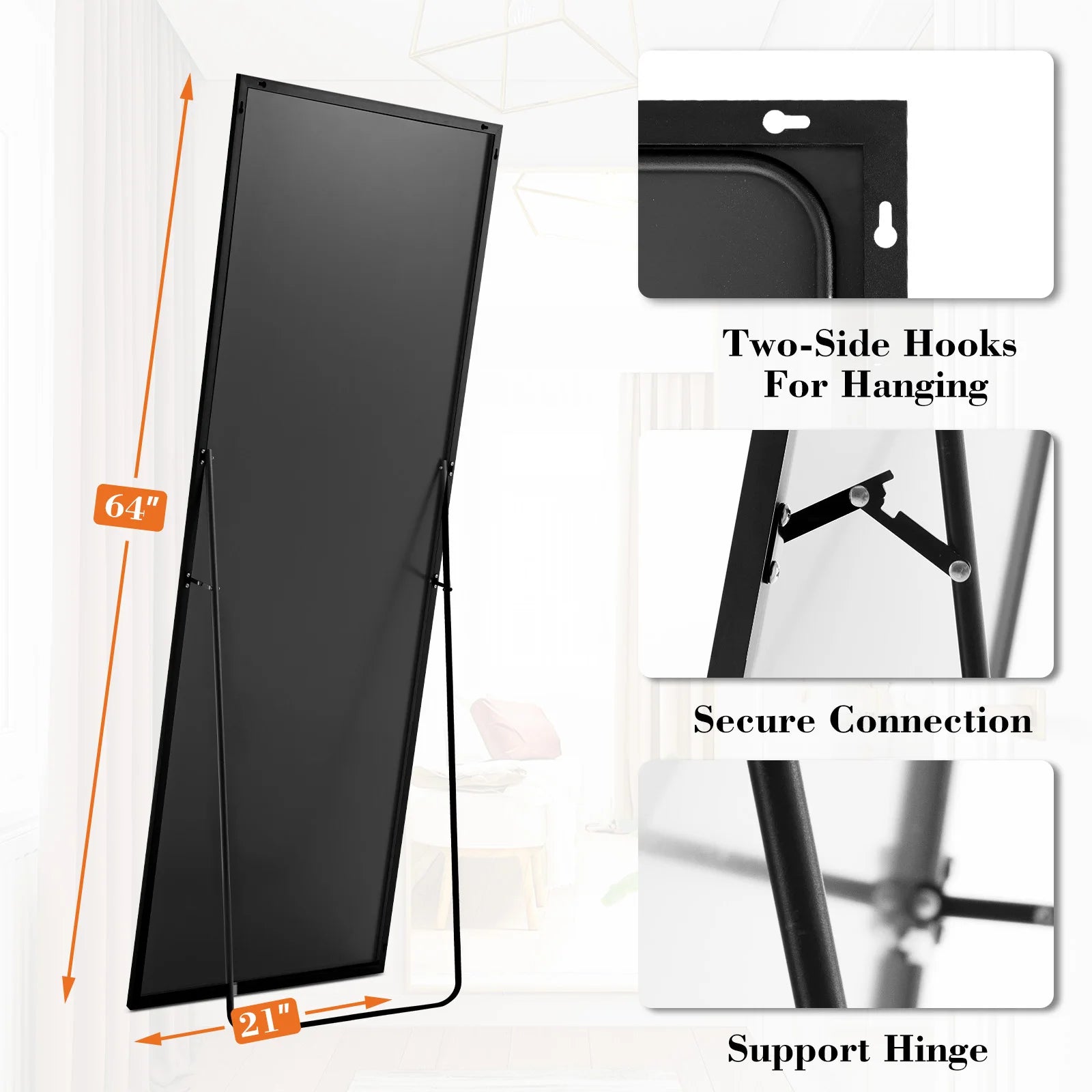 64"x21" Full Length Mirror - KozyTrends