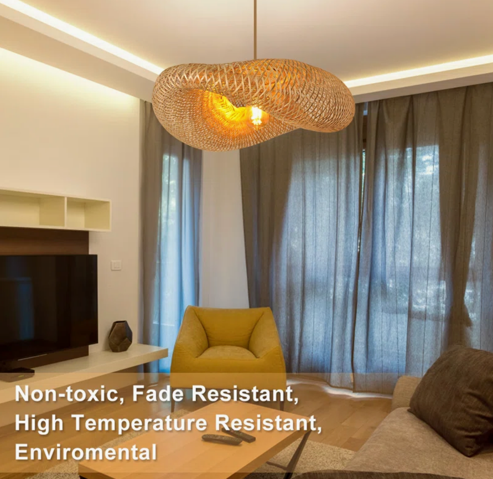 Handwoven Bamboo Pendant Light