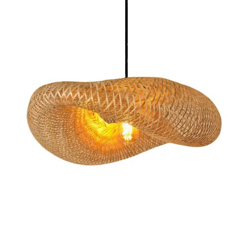 Handwoven Bamboo Pendant Light - main