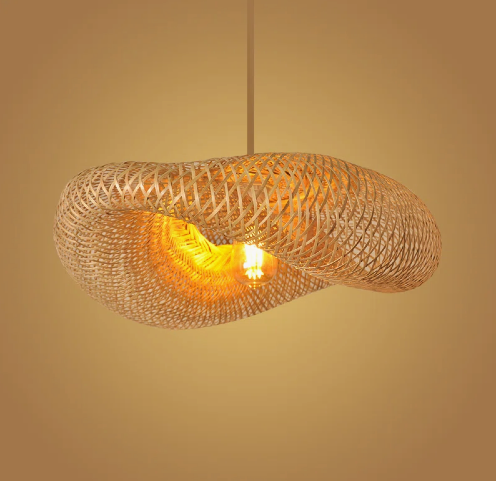 Handwoven Bamboo Pendant Light
