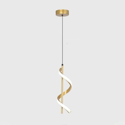 Modern Spiral LED Pendant Light