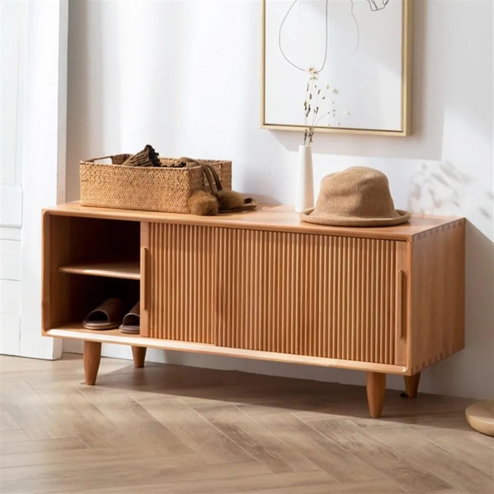 Solid Wood Shoe Storage Bench