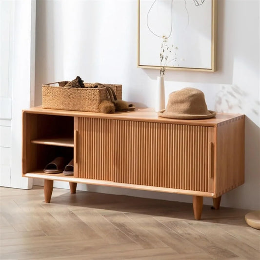 Solid Wood Shoe Storage Bench