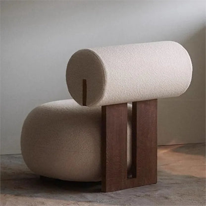 Modern Nordic Velvet Lounge Chair. brown