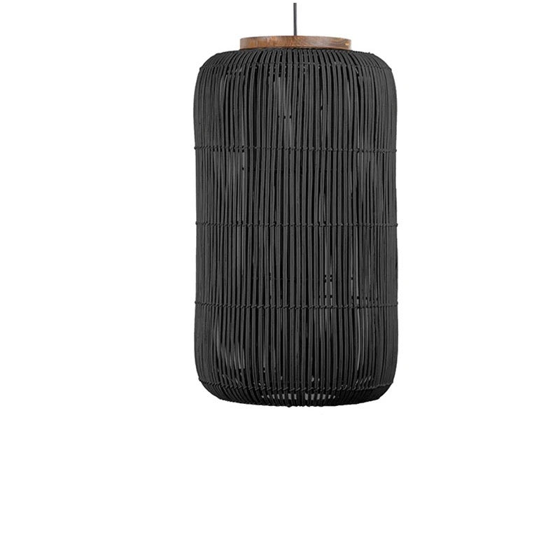 Handwoven Wabi-Sabi Rattan Pendant Light - variant