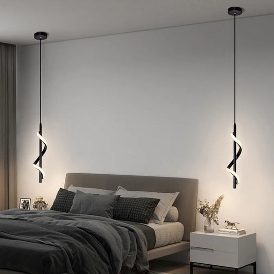 Modern Spiral LED Pendant Light