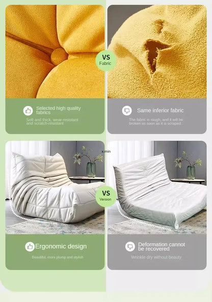 Luxury Velvet Floor Lounge Chair - info