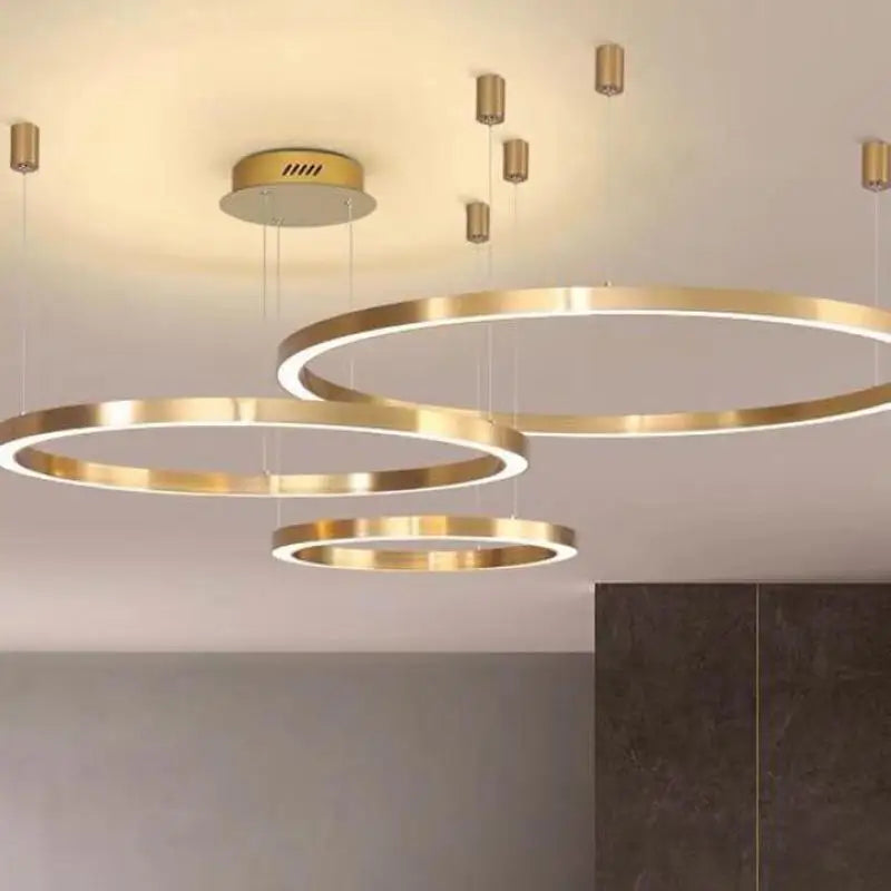 LuxAura LED Ring Chandelier
