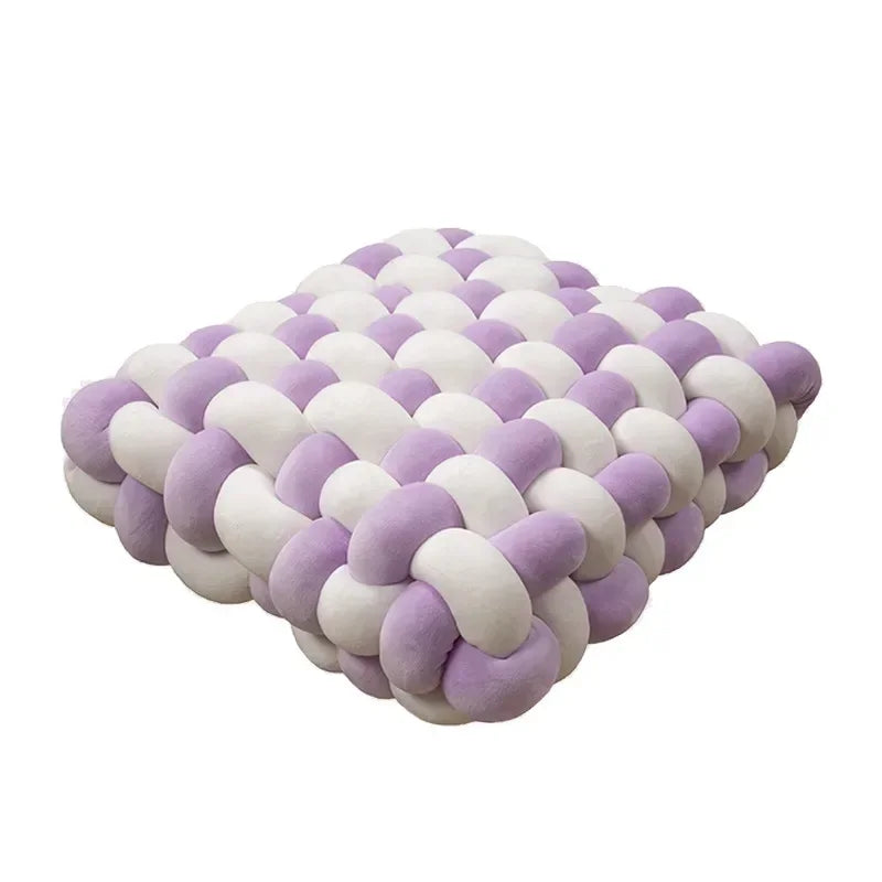 Decorative Hand-Made Knotted Square Plush Pillows - KozyTrends
