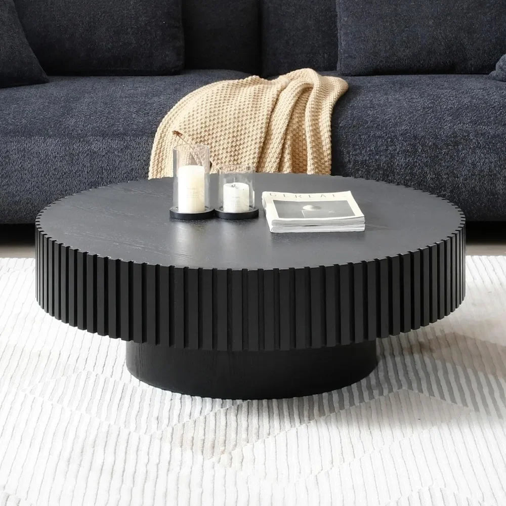 31.5” Modern Round Coffee Table - close up