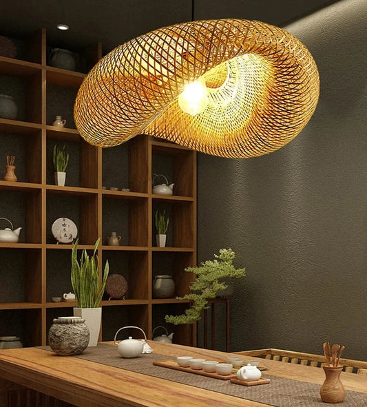 Handwoven Bamboo Pendant Light