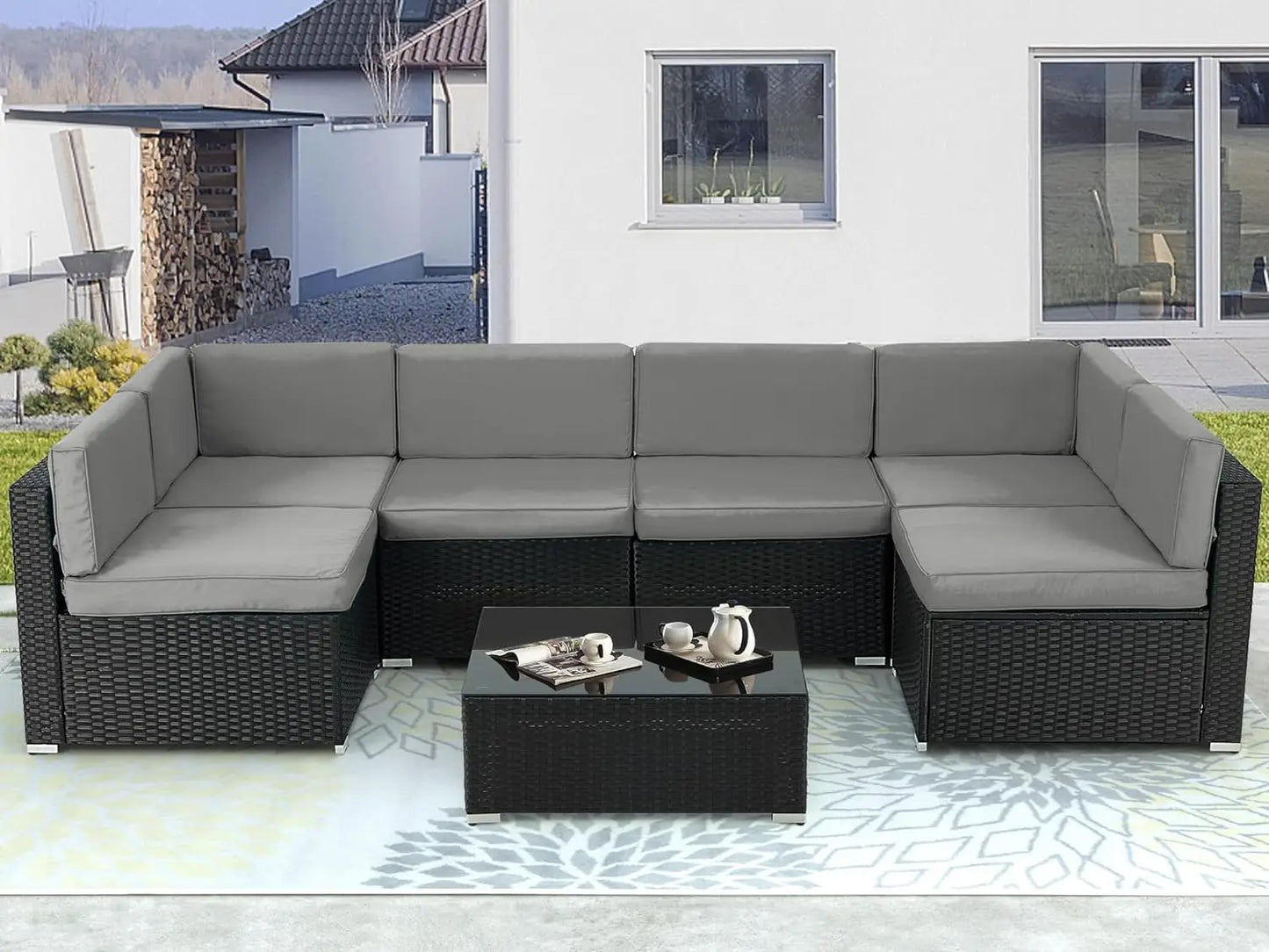 7pcs Outdoor Patio Furniture Set - KozyTrends