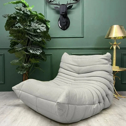 Luxury Velvet Floor Lounge Chair - gray