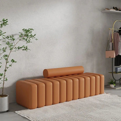 Modern Minimalist Sculptural Ottoman - gold