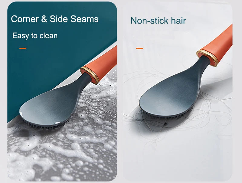 Wall-Mounted Silicone Toilet Brushes With Holder Set - KozyTrends