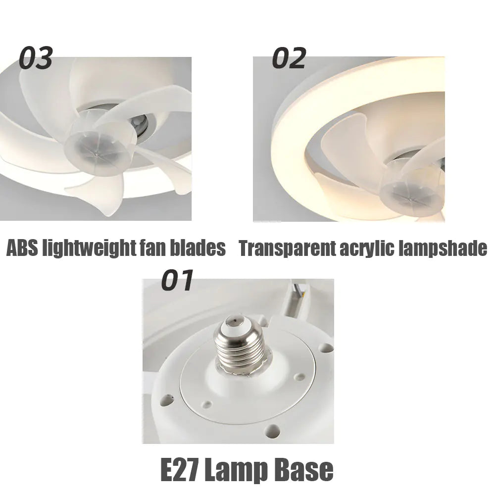 LED Swing Head Fan Light - KozyTrends