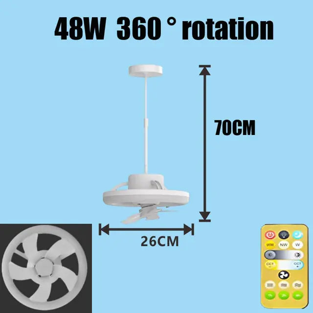 LED Swing Head Fan Light - KozyTrends