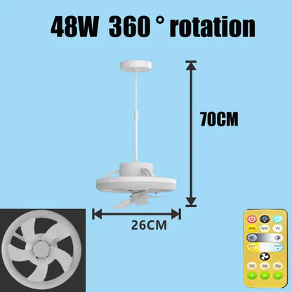LED Swing Head Fan Light - KozyTrends