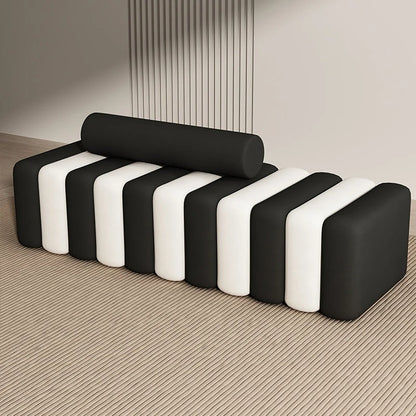 Modern Minimalist Sculptural Ottoman - b&w
