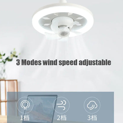 LED Swing Head Fan Light - KozyTrends